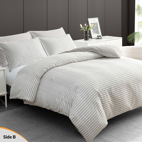 Duvet Cover Set Reversible King Size Duvet Cover Bedding Set Single Double King - Picture 315 of 544