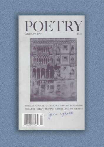 Poetry Magazine January 1997 Issue V169, #3 SIGNED by John Updike  - Picture 1 of 2