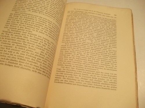 1927. Wilhelm von Humboldt und der Staat. Ein Beitrag zur Geschichte deutscher.. - Bild 7 von 7