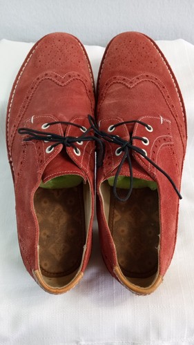 Oxford Ted Baker Jamfro Brogue Derby gamuza roja 3 ojos con cordones para hombre 11-11.5 - Imagen 6 de 7