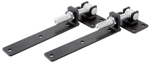 Black Timber Gate Strap Hinges Heavy Duty 300kg Set of 2 Adjustable, 24mm Bolt - Picture 1 of 3