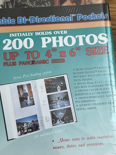 Pioneer Photo Album Le Memo Refillable Bi-Directional Pockets 200 Photos Sealed - Picture 2 of 5