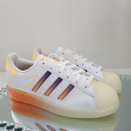 Adidas Originals Superstar - Donna Taglia 6 - Bianco Arancione Acido - GW4908 - Foto 2 di 10