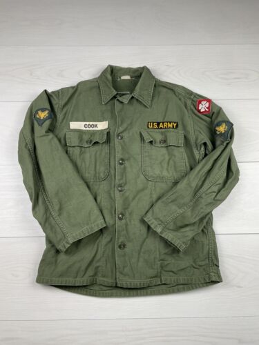 Vintage US 4. Armee Regiment Vietnam Leinwand BDUs Herren klein - Bild 2 von 12
