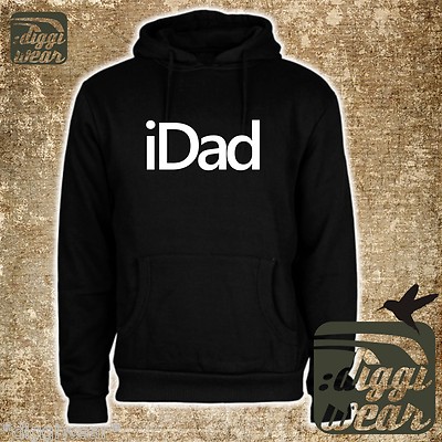 iDad i DAD PAPA NERD APFEL VATER GEBURT BABY FUN HOODIE KAPUZENPULLOVER S - XXL
