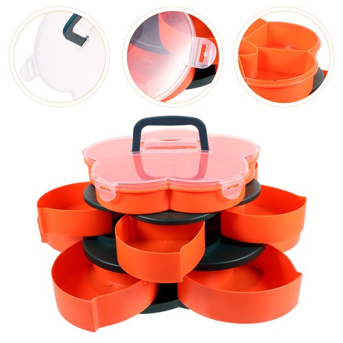 TNEDFOD Spinner à Snack Rotatif, Snack box avec compartiment