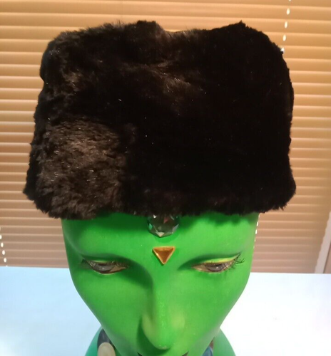 Vintage Women's Black Faux Fur Hat - Picture 2 of 10