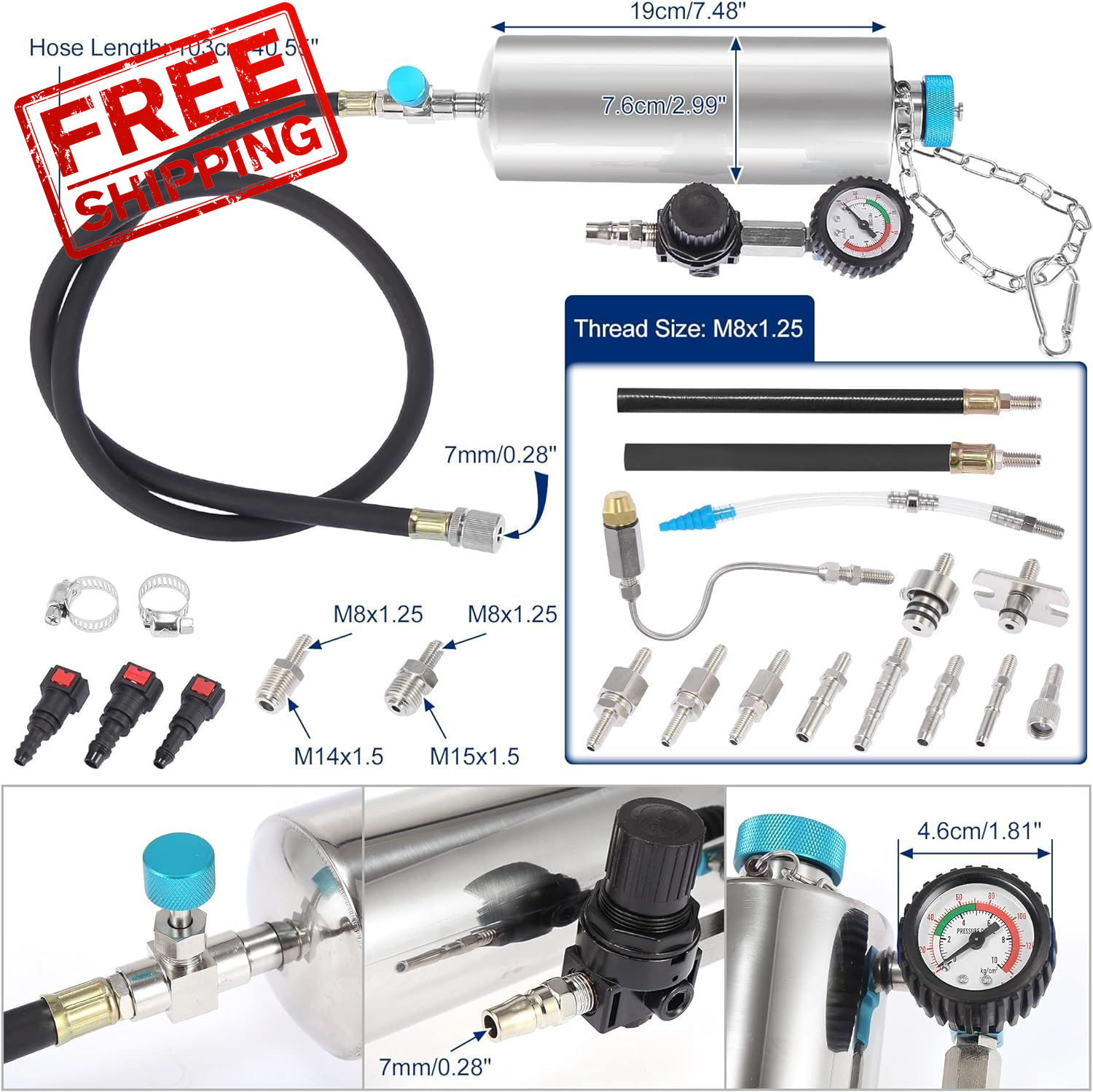 X AUTOHAUX Fuel Injection Systems Cleaning Tools Car System Cleaner Kit