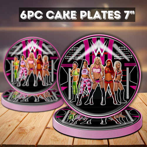 WWE WRESTLING GIRL plate cup birthday party supplies centerpiece decoration - Picture 7 of 19