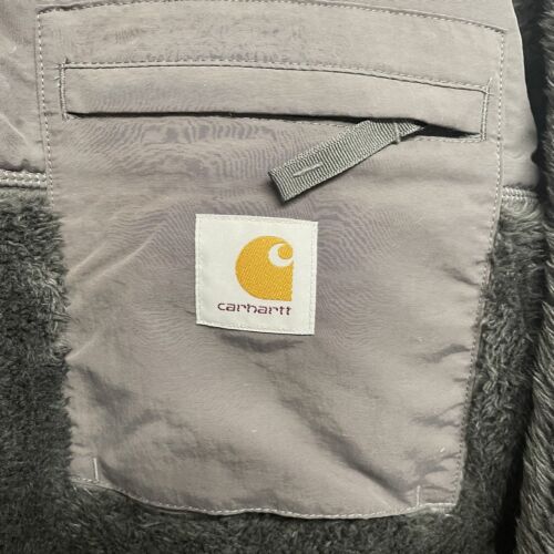 CARHARTT WIP Jackson Half Snap Sweat Mens Fleece Vulcan Black Medium M RRP £160 - Picture 2 of 5