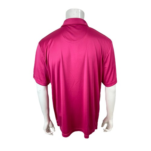 Ben Hogan UPF Moisture Wicking Red Bud Striped Golf Polo Shirt Mens XL - Picture 8 of 14