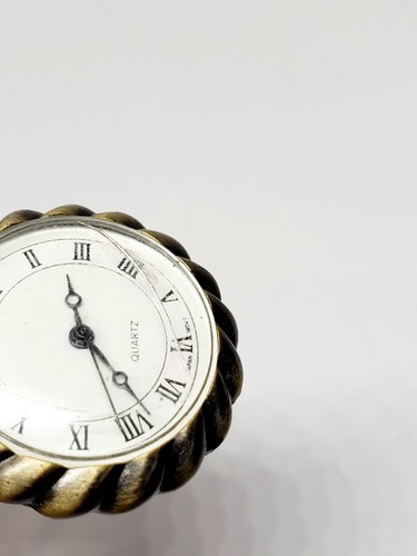 Vintage Pocket Watch Pendant Necklace w Long Chain - Picture 7 of 8