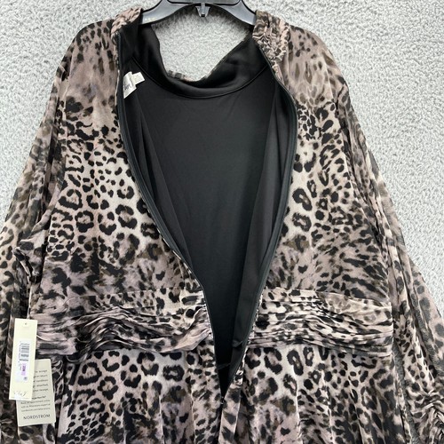 Eliza J Dress Womens 22W Multicolor Leopard Dress Mock Neck New - Picture 10 of 11