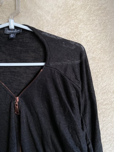 AUTOGRAPH Casual Blouse T-Shirts Top Size 22 Womens Black Long Sleeve - Picture 4 of 11