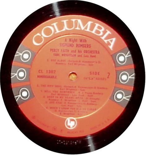 PERCY FAITH ORCHESTRA - A NIGHT WITH SIGMUND ROMBERG - 1959 - POP LP RECORD - Bild 7 von 7