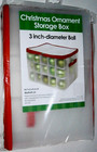 CHRISTMAS ORNAMENT STORAGE BOX  15.7" X 11.4" X 11.4" Holds Up To 45 Ornaments 