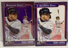 Miguel Cabrera - 2021 Donruss Baseball Diamond Kings Purple Base Detroit Tigers