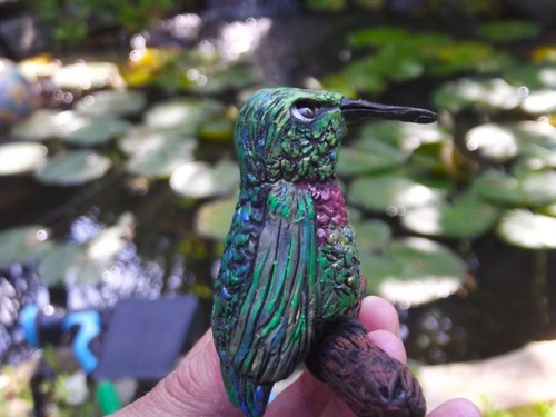 OOAK POLYMER CLAY KOLIBRI VON KANDY JACKS - Bild 7 von 10