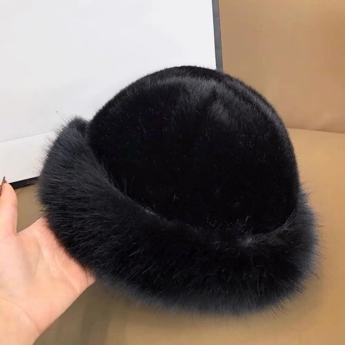 Fur Hat Women Warm Snow Ski Cap Female Faux Fox Fur Thick Warm Winter Hat - Bild 31 von 34