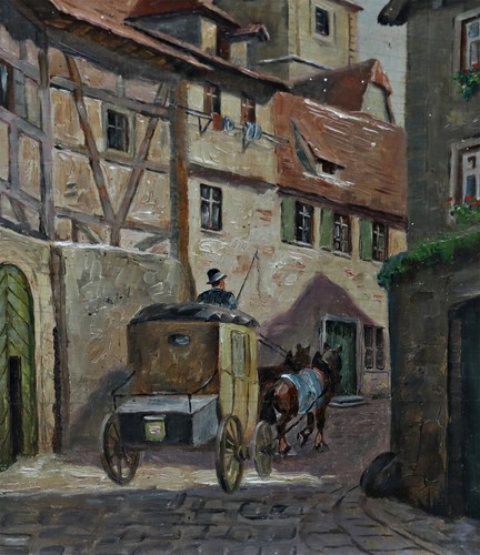 Paul Götz-Racknitz (1849-1922) Street Scene Of Rothenburg, Signed München - Picture 3 of 8