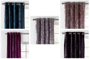 Details About Argos Home Cara Velvet Lined Eyelet Curtains Choice Of Size And Colour