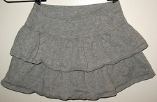 THE CHILDREN'S PLACE - - 4 XS - GIRL'S GRAY 100 COTTON TIERED RUFFLE SKIRT