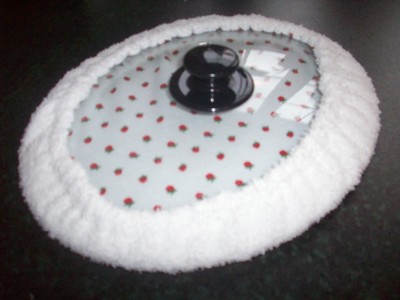 Slow cooker 2.5// 3L Lilac cupcake pattern /& towelling cover lid 10 x 8 inch