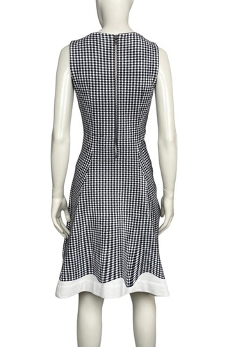 PRADA Size 40 Gingham Check Plaid Mini Knit Dress Black White RRP $2300 - Bild 9 von 14