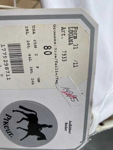 PIKEUR Lugana weiße Reithose gr 80 = 40 länger Vollbesatz NEU - Bild 5 von 5