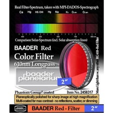 Baader Premium Eyepiece Filter: Red, 610nm Longpass - 2"  FCFR-2 2458317