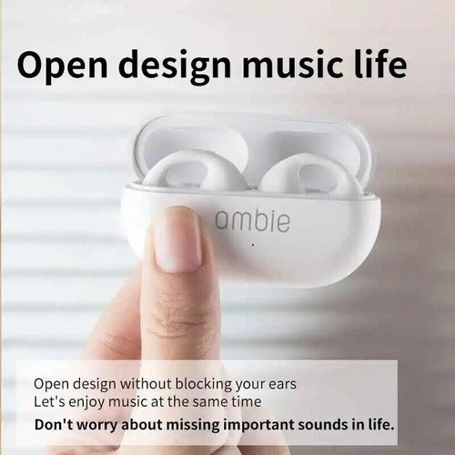 No Ambie Sound Auricolari Wireless Bluetooth 5.3 Cuffia, Gancio per l'orecchio - Foto 7 di 9