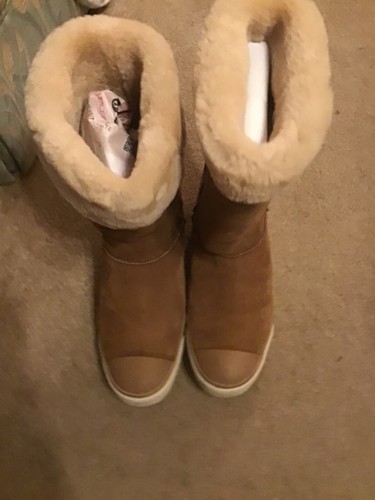 Good used UGG Australia Delaine chestnut brown boots size 5 - Picture 3 of 7
