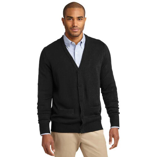 Port Authority Value V-Neck Cardigan Sweater with Pockets. SW302 - Picture 4 of 8