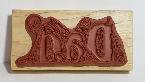 "Estampillas de goma de Darcie's equipo deportivo palabra ""PAPÁ"" sello montado en madera 5,5"" x 2,75" - Imagen 2 de 6