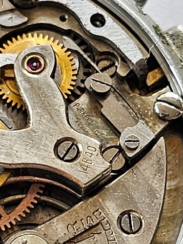 PARKER-CRONO-MANUALE-ANNI 40-RUOTA A COLONNE-VENUS 165-TUTTO FIRMATO-RARISSIMO - Picture 19 of 24