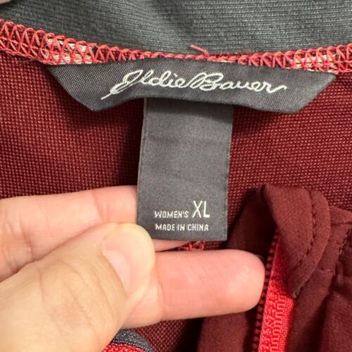 Eddie Bauer Burgundy Lightweight Athletic Jacket Women's Size XL *AS IS* - Picture 2 of 10