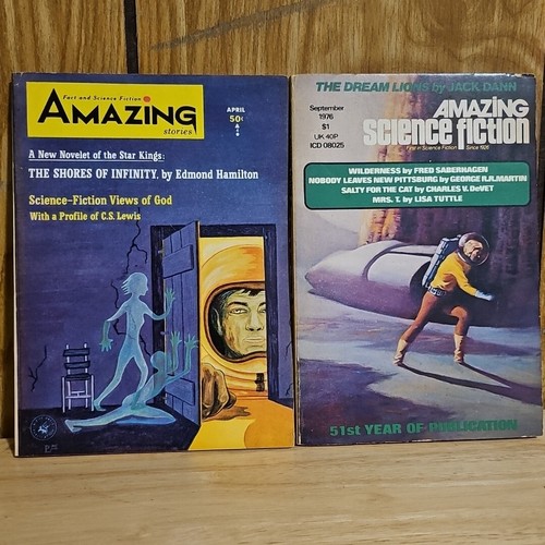 Amazing Stories Pulp Science Fiction Magazines Lot of 6 1960s Silverberg Lewis - Imagen 4 de 4