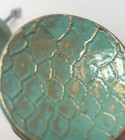 5 Turquoise With Gold Round Drawer Cabinet Knobs With Screws 1.5in Round