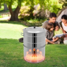 Outdoor Charcoal Grill Grill Barrel Camping Portable Barbecue Grill Stainless