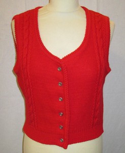 40 v Arber Damen Trachten Weste Strick rot Gr