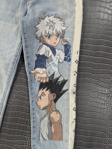 PacSun Women's Size 24 Light Blue Colorblock Mom Jeans My Hero Academia - Picture 3 of 12