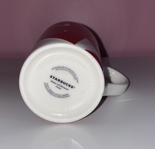 Starbucks Holiday Coffee Mug 2012 Tall Bright Red Christmas Bird Tea Cup EUC - Imagen 6 de 6