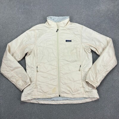 Patagonia Jacke Damen Large weiß Micro Puff Primaloft Thermo Mantel Lady