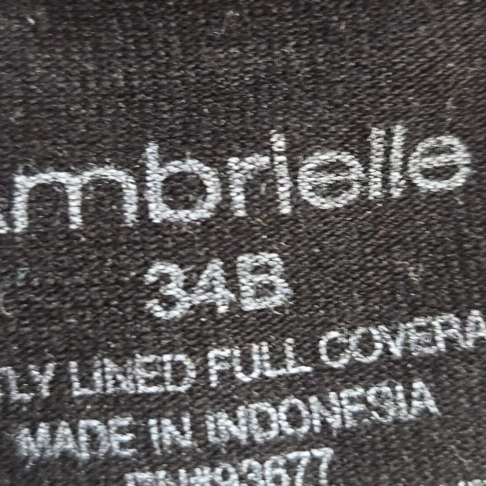 Ambrielle Women Bra 34B Black Lightly Lined Full Coverage Convertible - Image 4 of 4