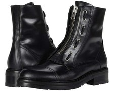 New! Allsaints Ariel Leather Lace Up Biker Boots Black Size 38 Eu  8 Us Z99