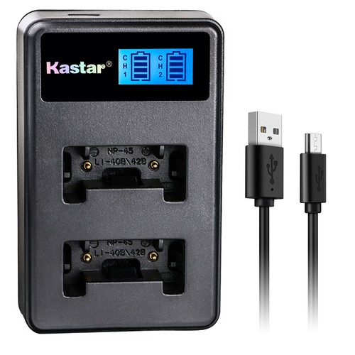 Kastar Battery LCD Dual Charger for Fuji NP-45 NP-45A BC-45 Fuj FinePix Z700EXR - Picture 7 of 11