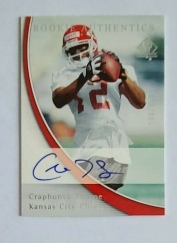 2005 SP Authentic Craphonso Thorpe Kansas City Chiefs Florida St. 108/850 Auto