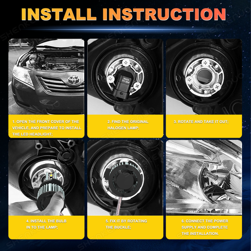 Juego de bombillas LED de haz alto/bajo para Chevrolet Volt 2011-2015 6000K 2X 9012 - Imagen 11 de 14