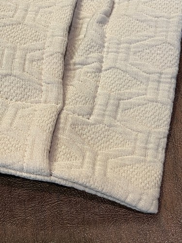2 Peacock Alley Matelasse King Pillow Shams~Taupe~Lozenge~Cotton Blend~40" X 24" - Picture 8 of 9