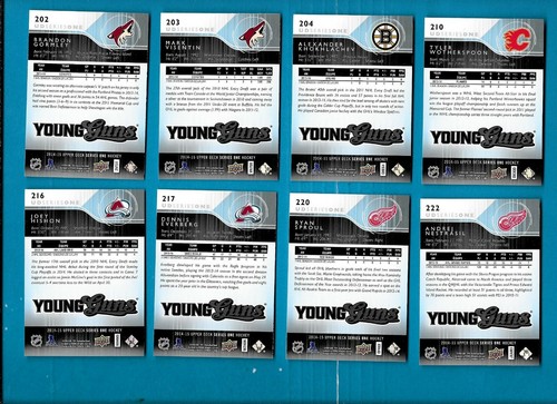 2010-11 20th TO 2018-19 UPPER DECK YOUNG GUNS ROOKIE RC NHL HOCKEY CARD SEE LIST - Picture 118 of 234